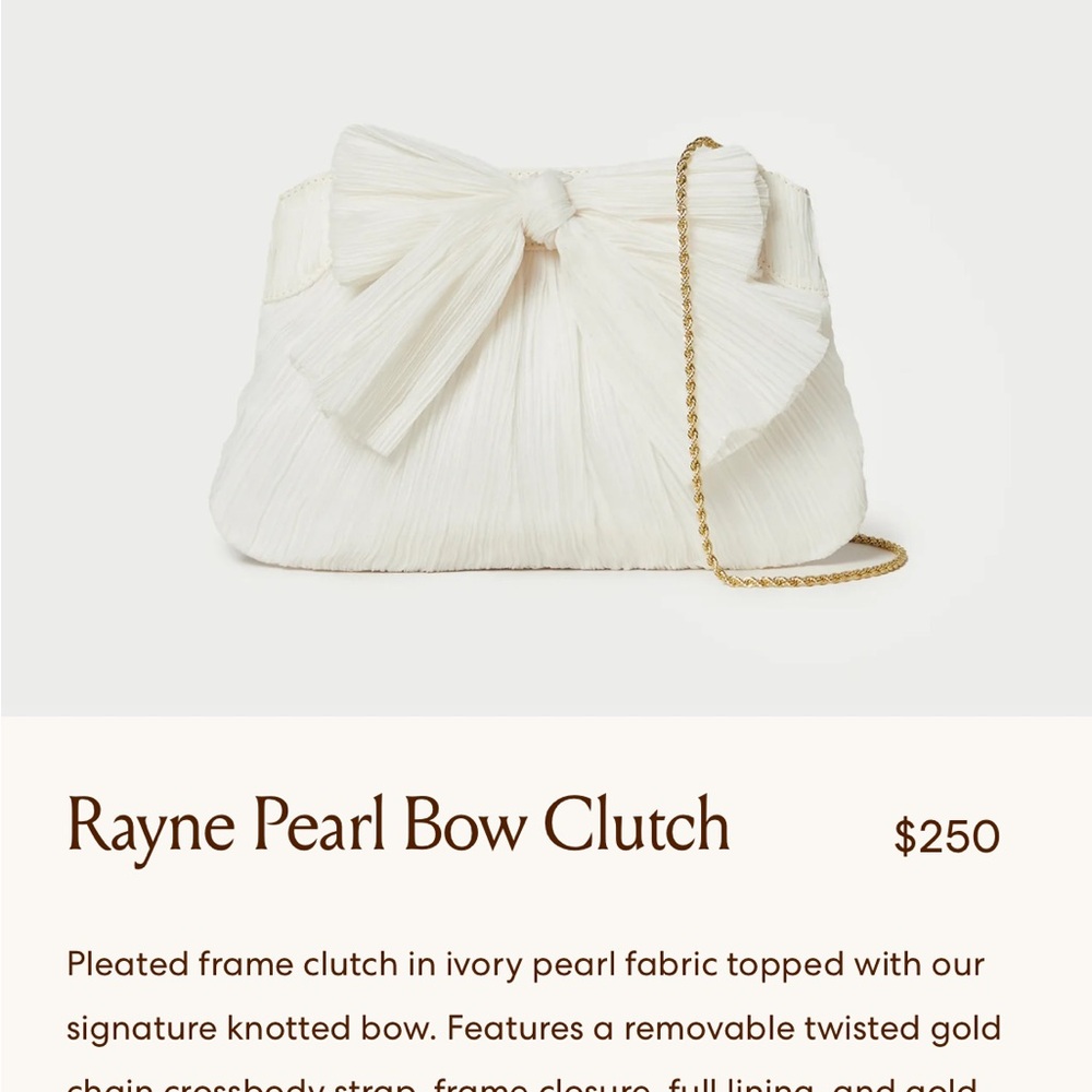 Loeffler Randall Rayne Bow Clutch